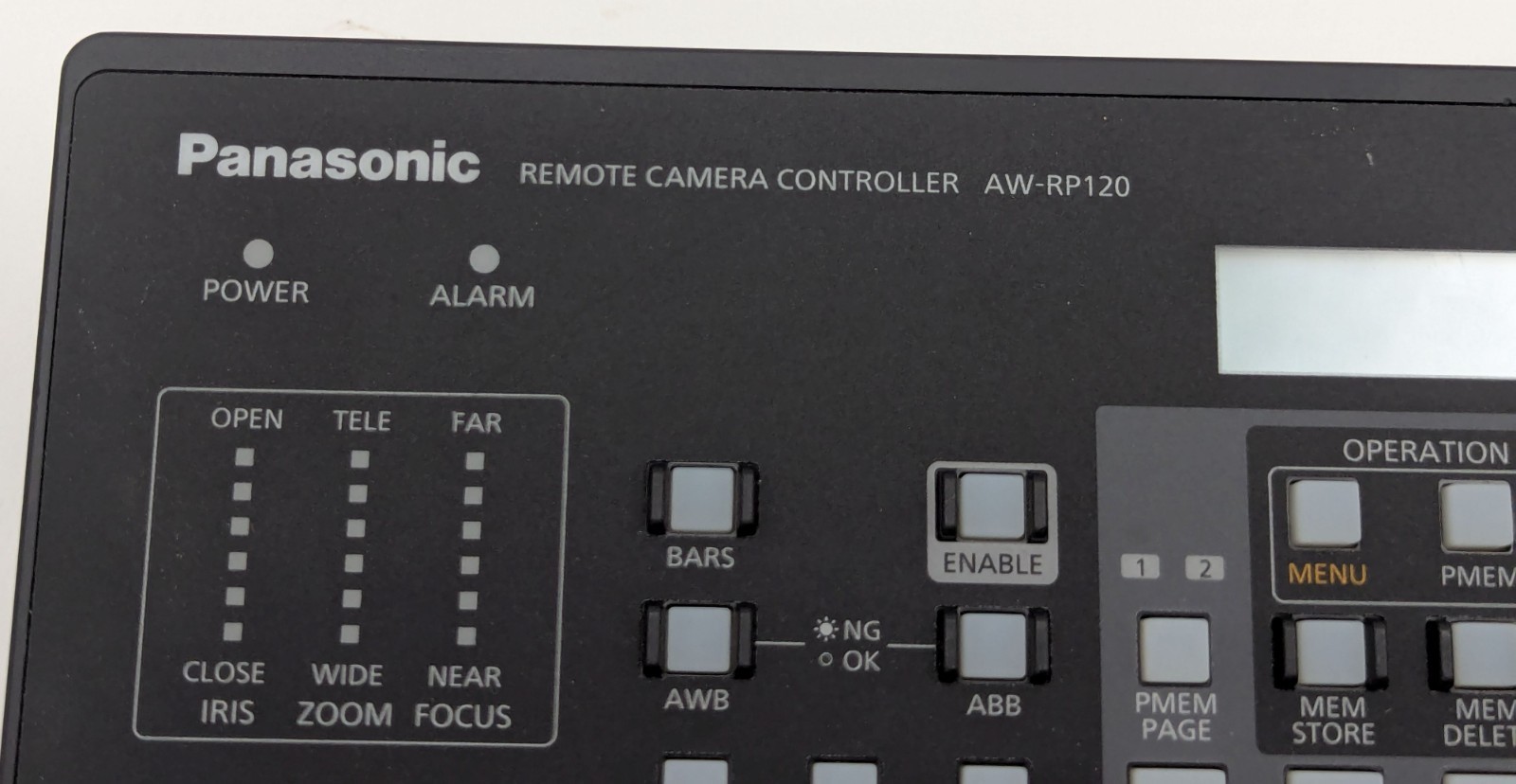 Panasonic AW-RP120G Remote PTZ IP Network Camera Controller – *No Power, AS-IS*