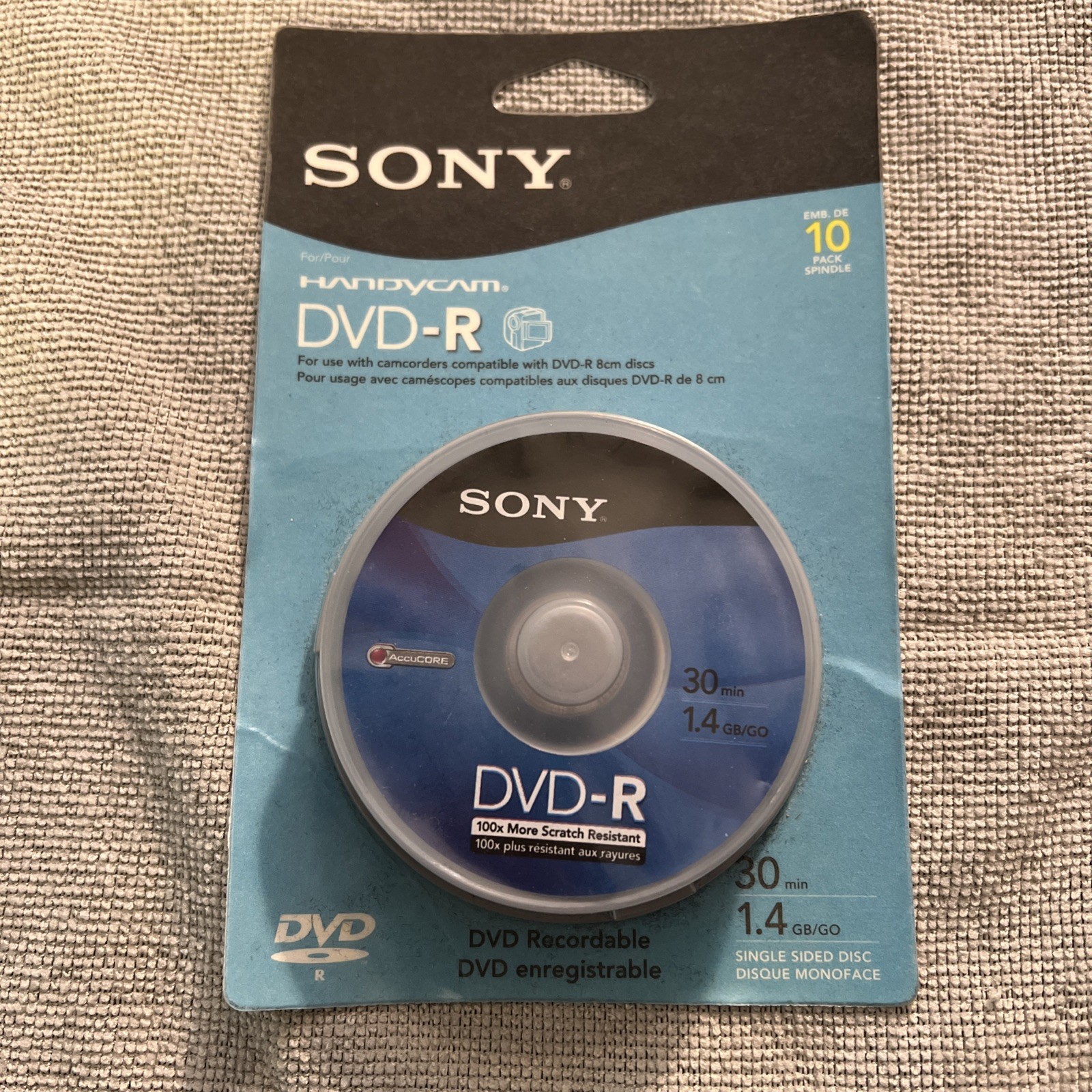 Sony Handycam Mini DVD-R 10-Pack 1.4GB 30-Min Recordable Discs New