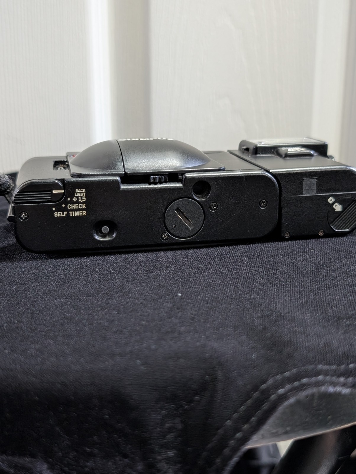 Olympus XA 35mm Film Camera with A11 Electronic Flash Unit, Black