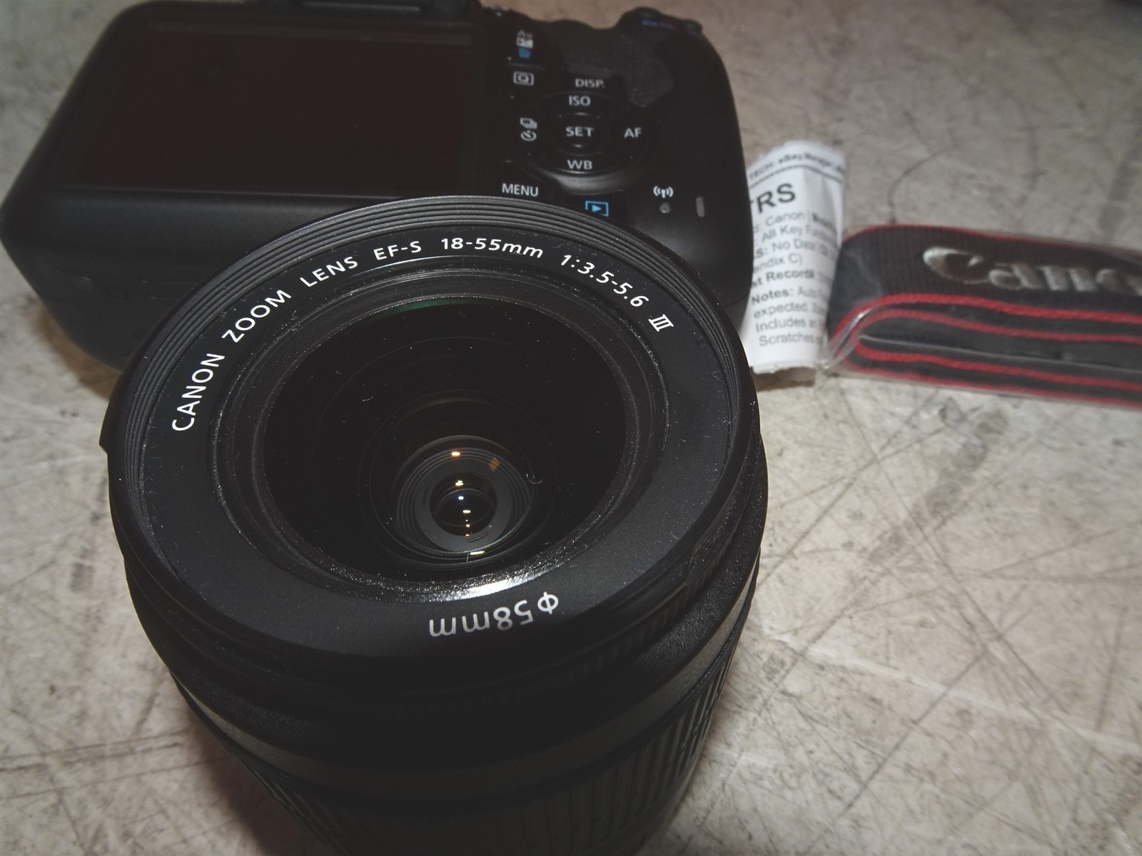 Canon EOS 1300D Rebel T6 DSLR 18MP w/ EF-S 18-55mm III Lens NO Battery