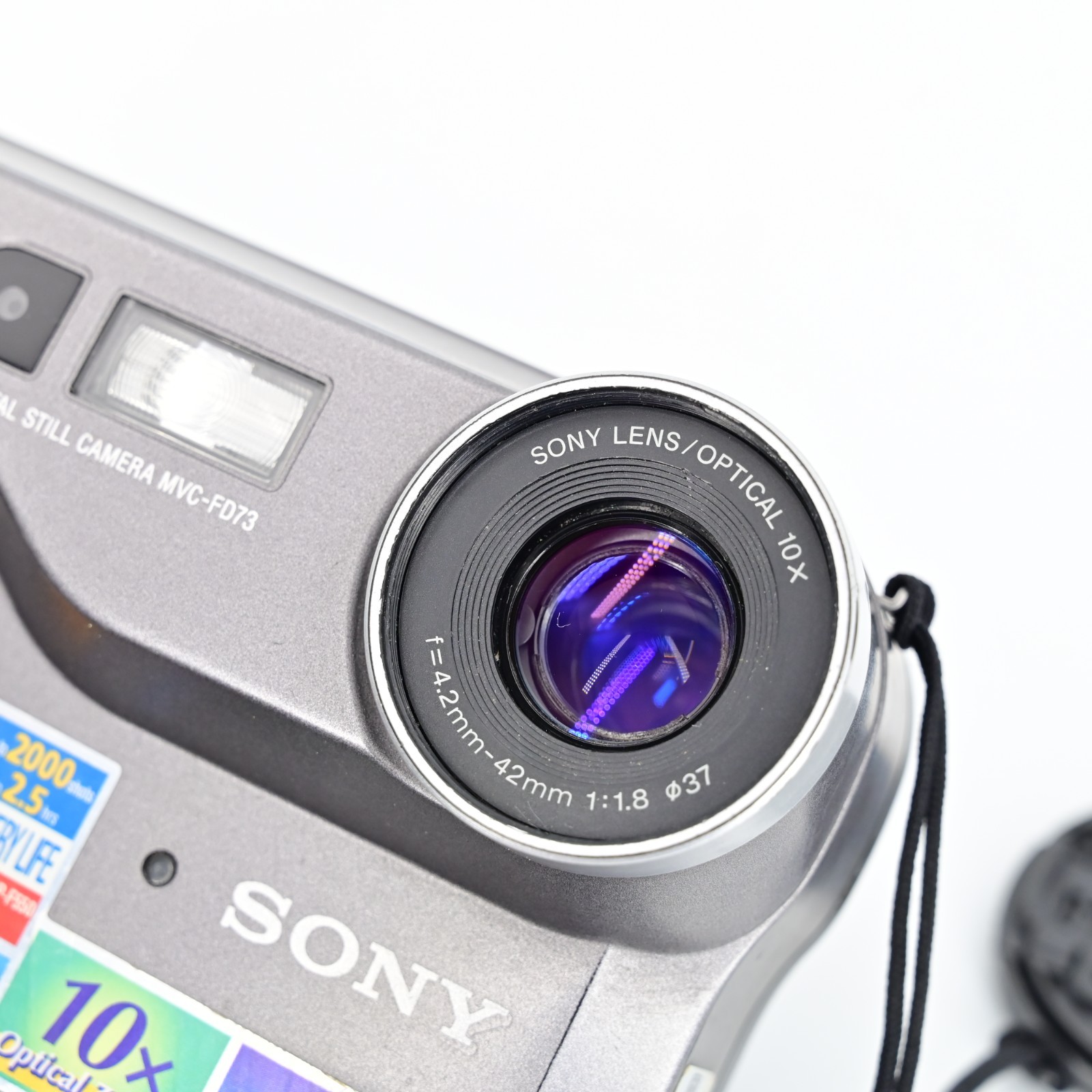 Sony MVC-FD73 Mavica Digital Camera Tested w/ Battery Floppy Disk Manual Cap