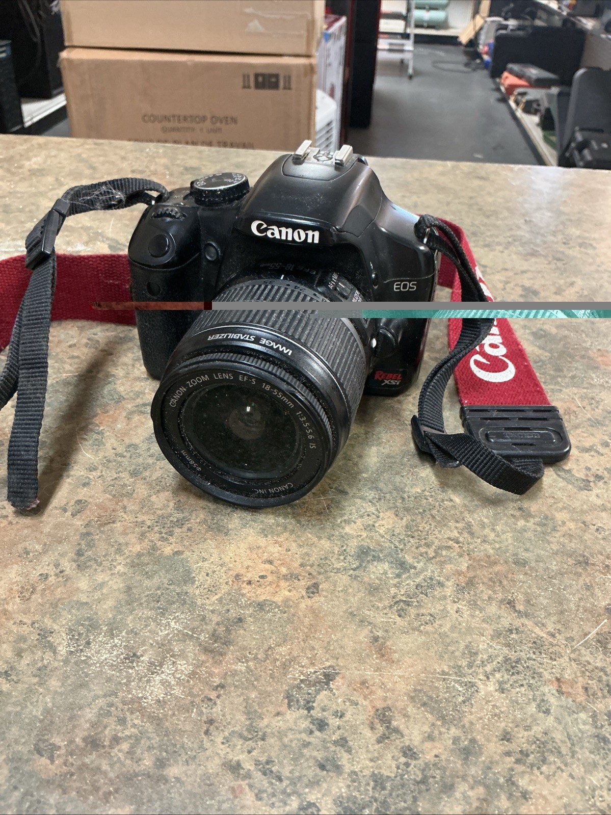 Canon EOS Rebel XSi DSLR Black Digital Camera 18-55mm Lens Tested No Charger