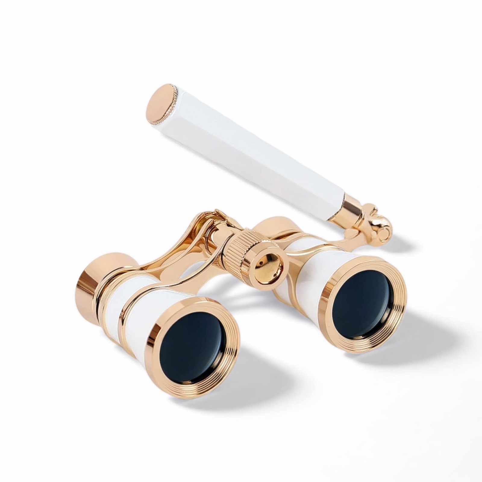 Opera Glasses Binoculars,3X25 3.54 x 1.96 x 1.18 inches, White with Handle