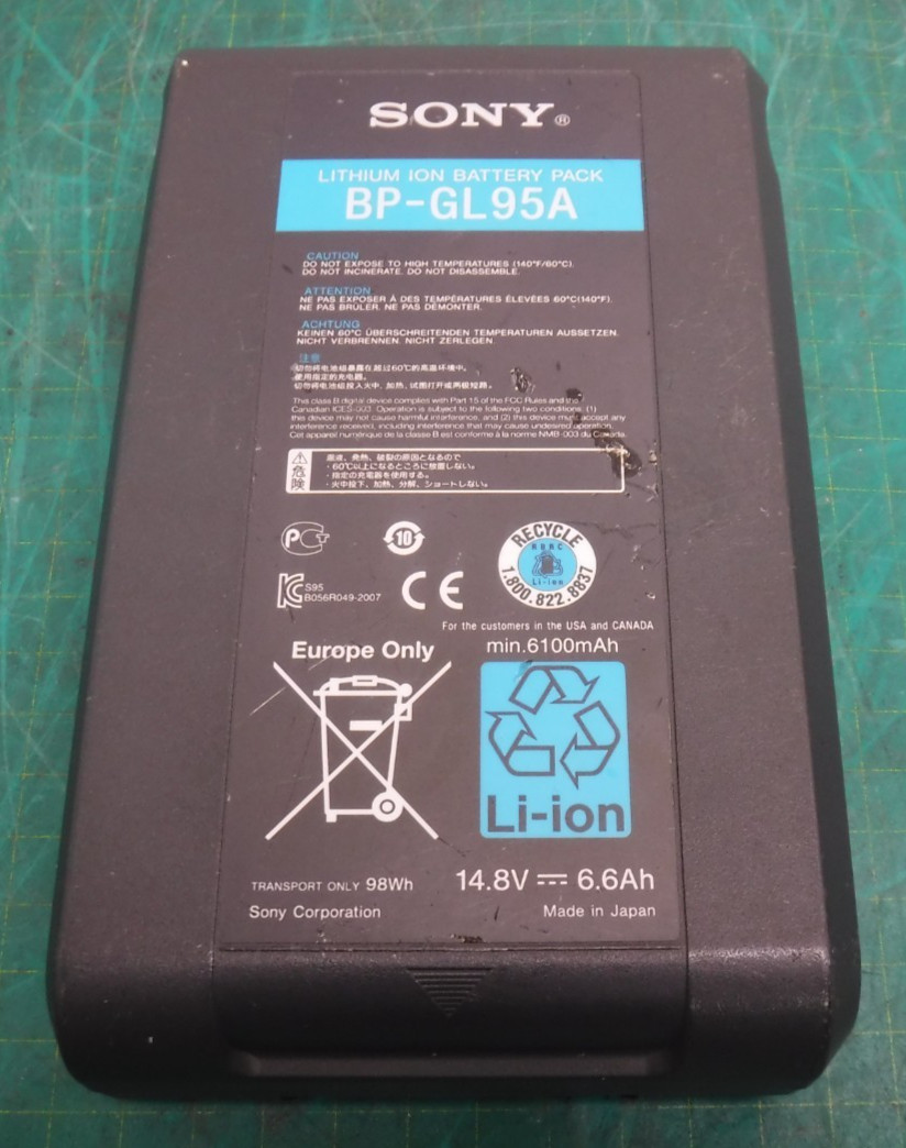 Sony BP-GL95A 14.8V 98W Lithium-Ion V-Mount Battery