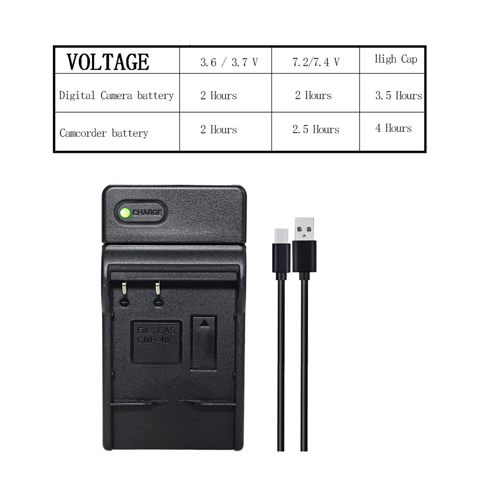 2 Battery +Charger For Polaroid 4K 18X Zoom Touch Screen Wi-Fi Camcorder ID995HD