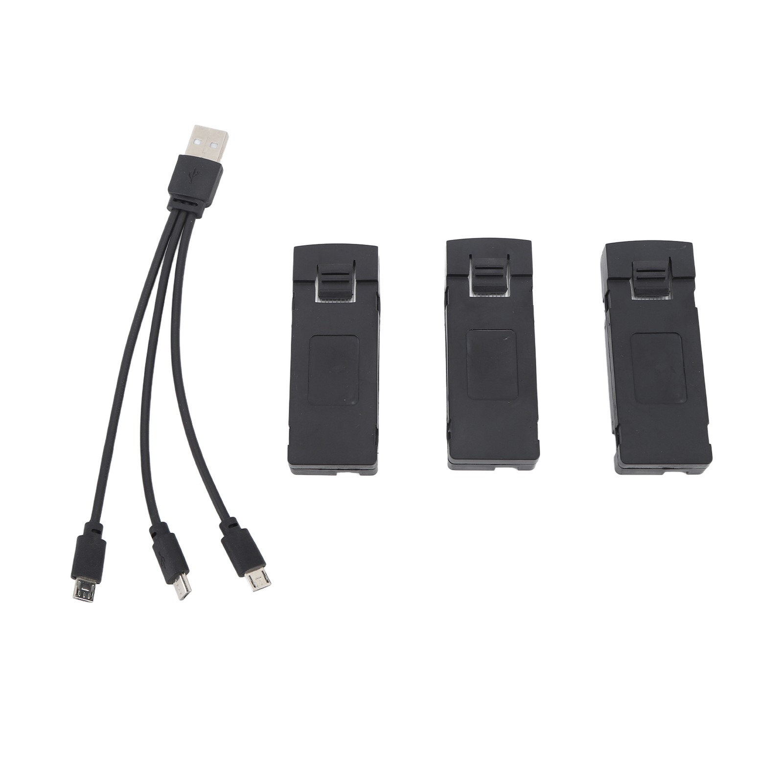 § 3PCS 3.7V 2600mAh RC Drone Lithium Battery With 3 In 1 Charging Cable Mini