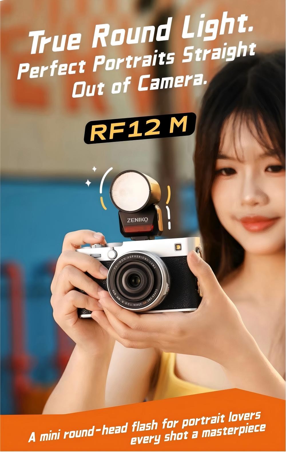 ZENIKO RF12M Camera Flash Speedlite Universal Hot Shoe for Canon Sony Nikon Fuji