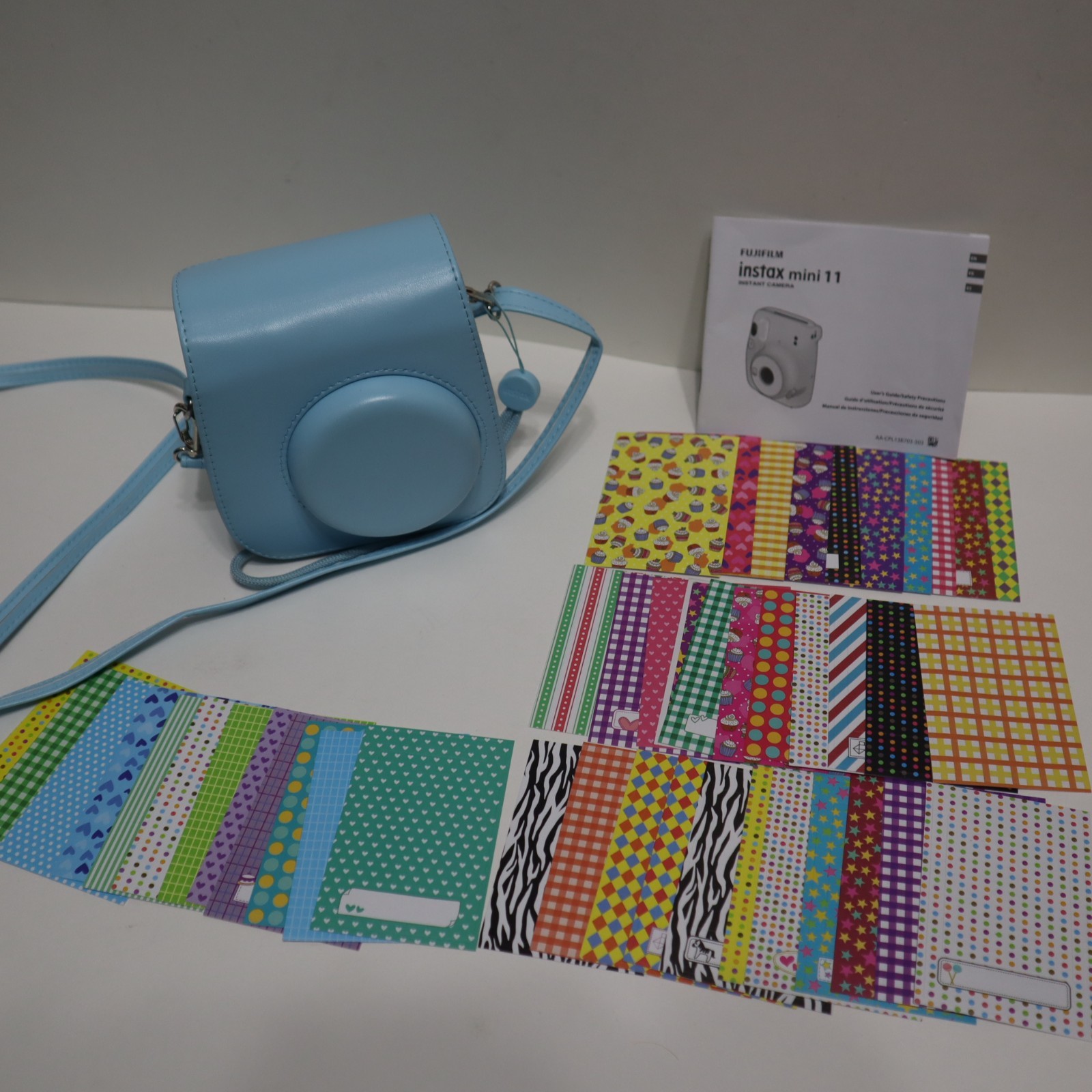 Fujifilm Instax Mini 11 Sky Blue Camera Tested & Working W/Case