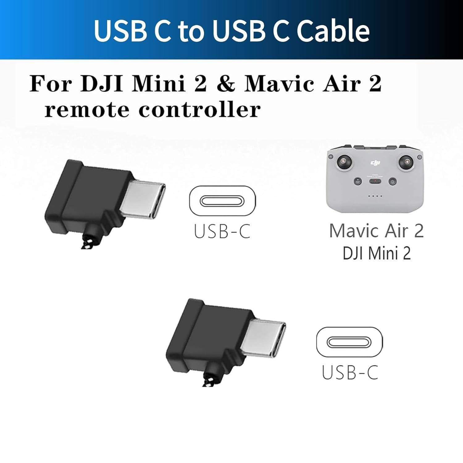 USB C to USB C Remote Controller Cable for DJI Mavic 3 Mini 2 Mini 3 Pro Air 2S