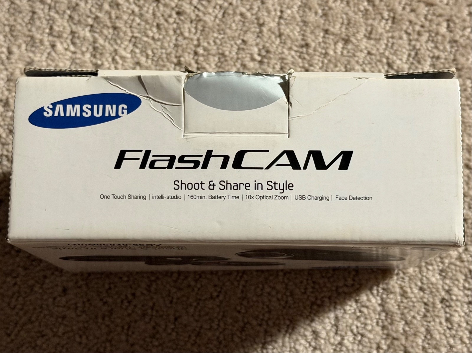 Samsung FlashCAM SMX-C10RN Red Digital Camcorder 10x Zoom w/ Box READ NO Charger