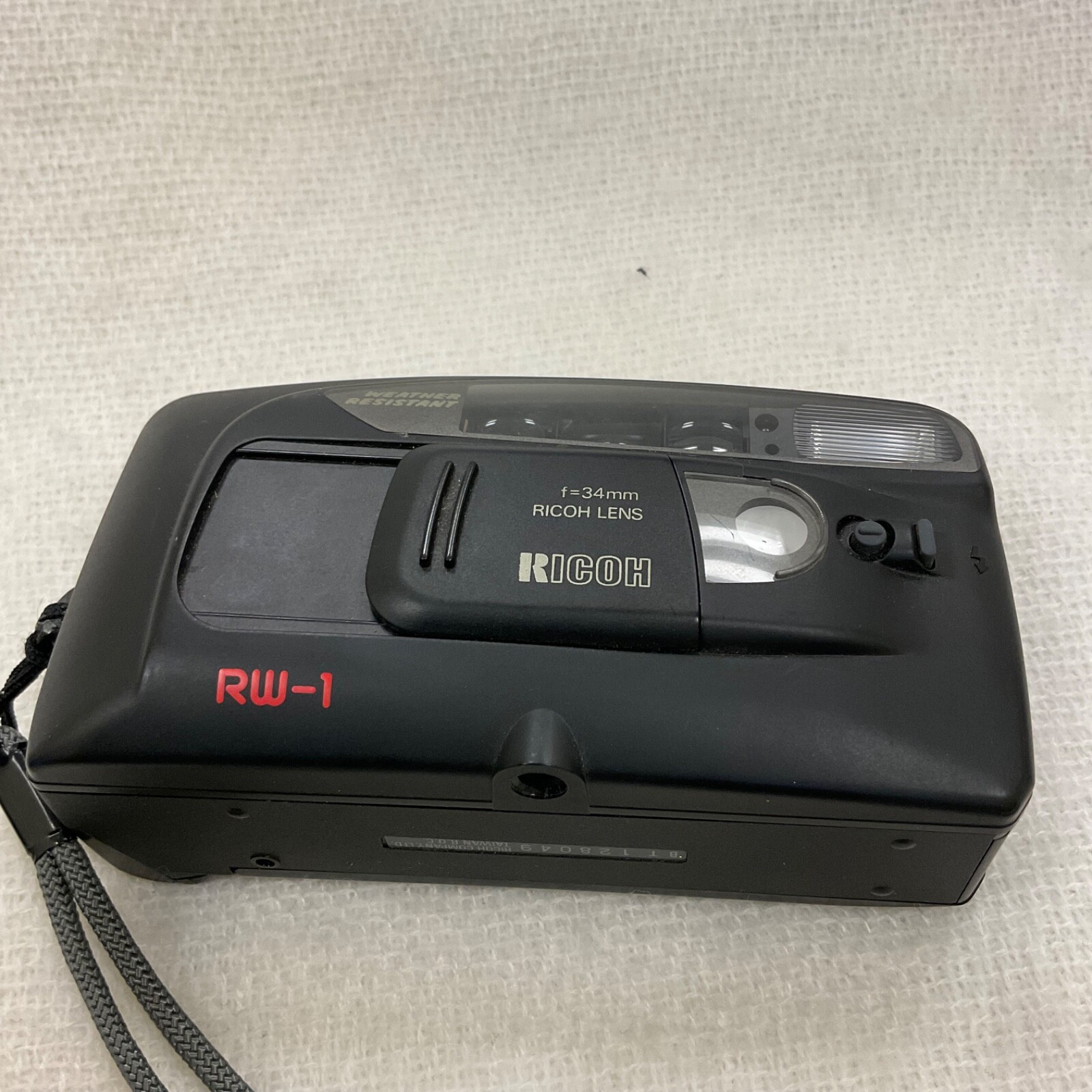 Ricoh RW-1 Black Weather Resistant Camera Taiwan Vintage – Untested / For Parts