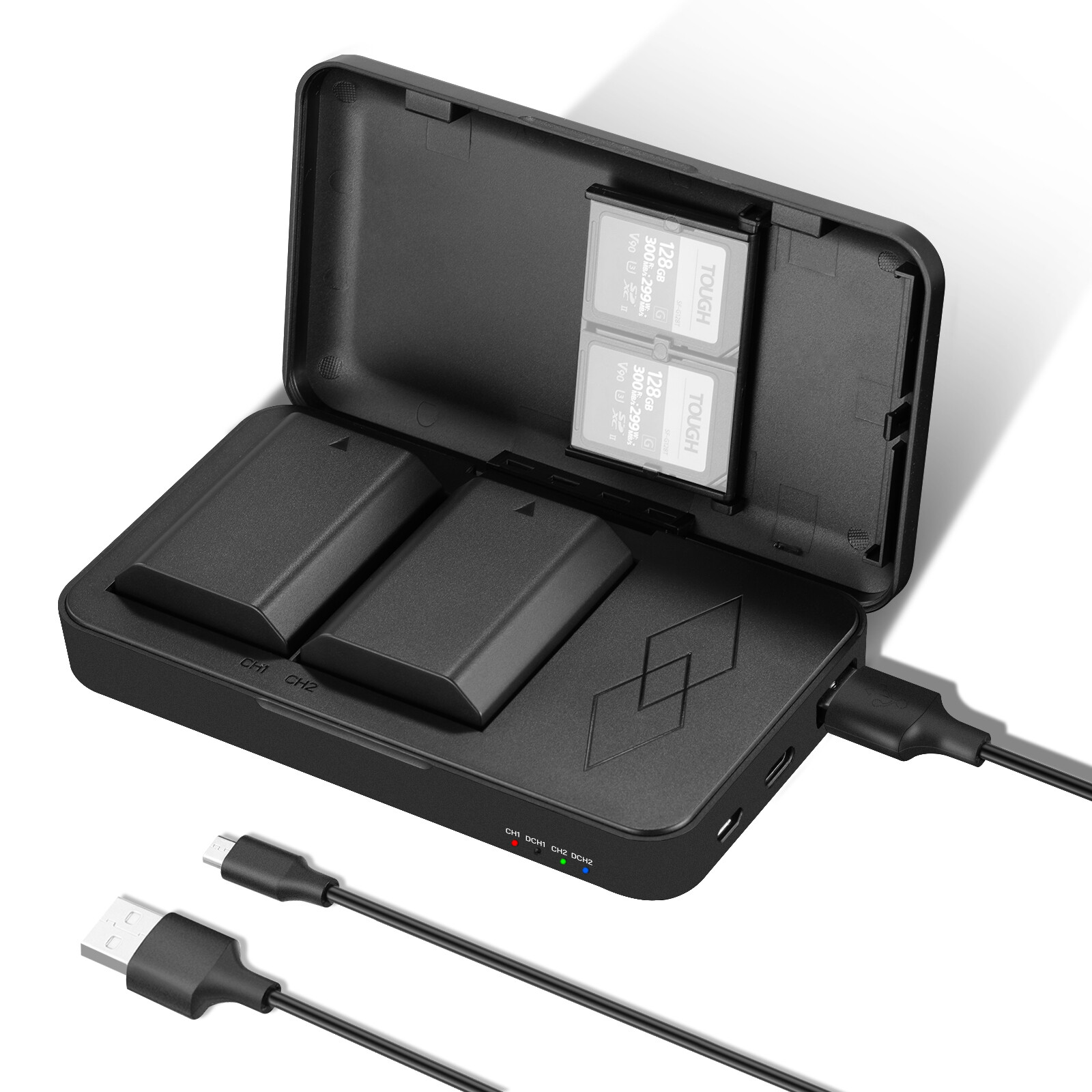 NEEWER 2280mAh NP-FZ100 Replacement Battery 2 Pack&USB Dual Channel Charger Kit