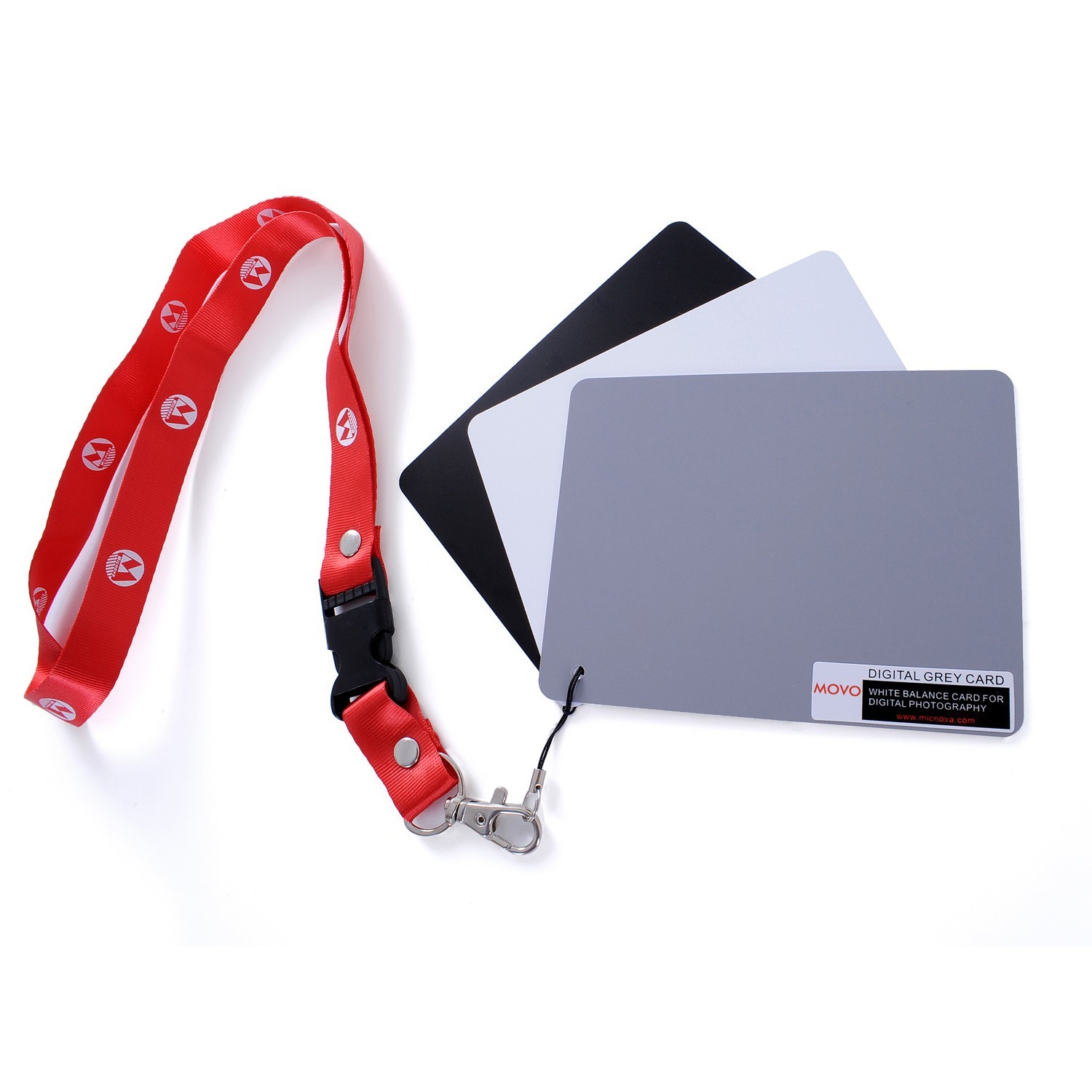 Movo 18% Gray Black White Balance Card Set for Digital Camera Photography 5 x 4″