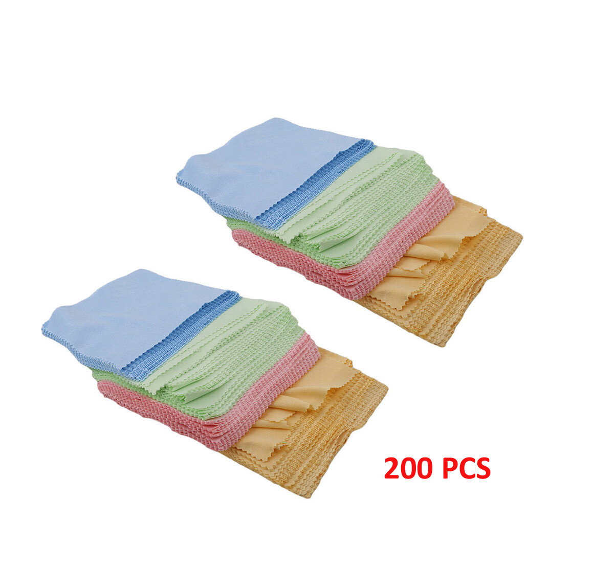 200PCS Microfiber Phone Screen Camera Lens Glasses Cleaning Cloth Square Cleaner
