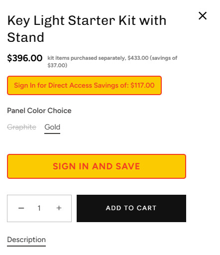 TML key light 2.0 Starter Kit With Stand
