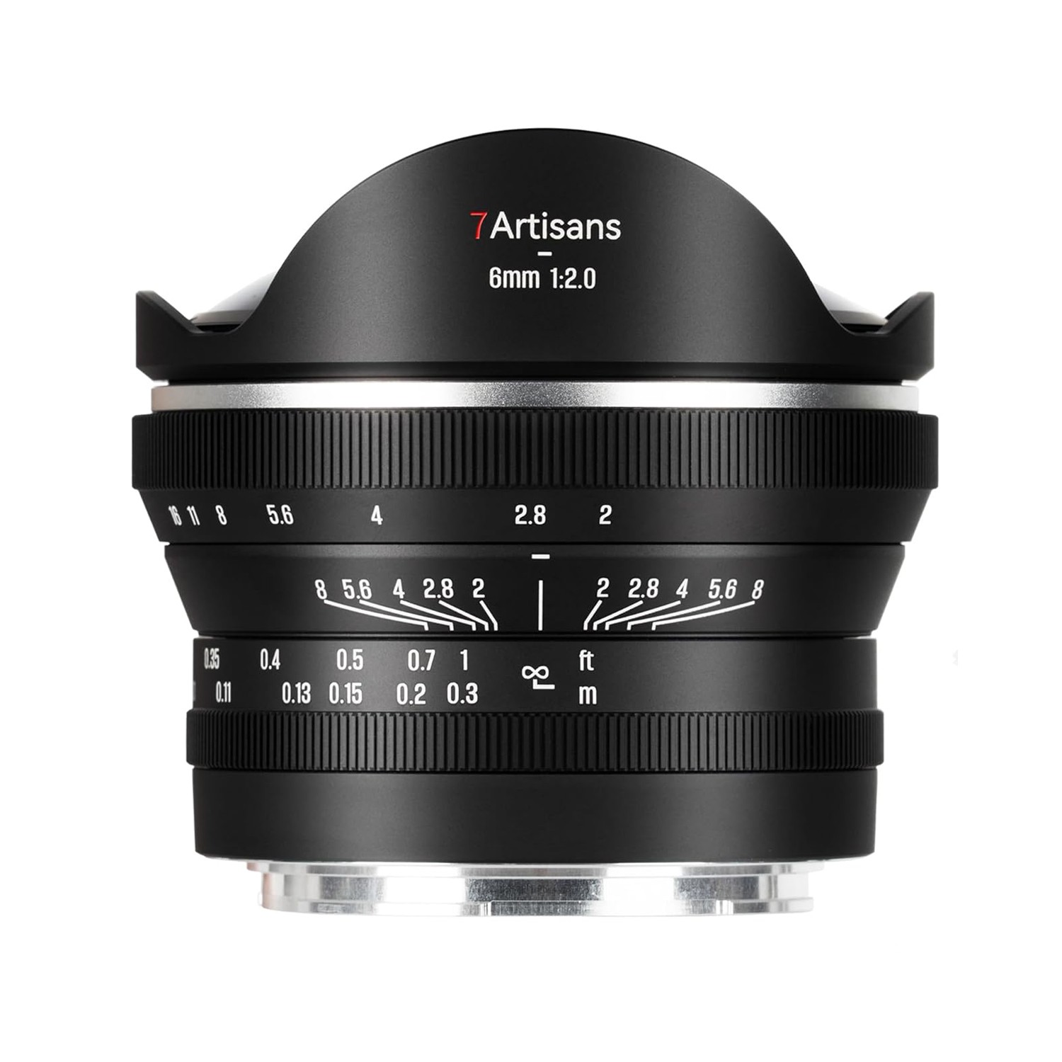 7Artisans 6mm F2.0 APS-C Fisheye Prime Lens for Canon Sony Nikon Fuji M43 Camera