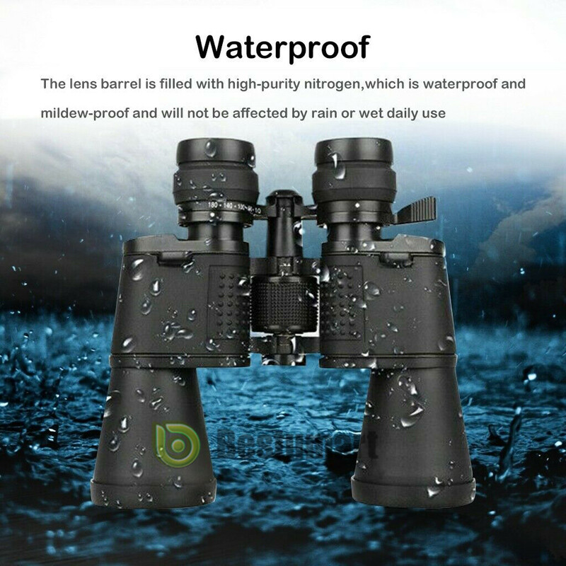 180×100 High Power Military Binoculars Day/Night Zooming Hunting Camping+Bag