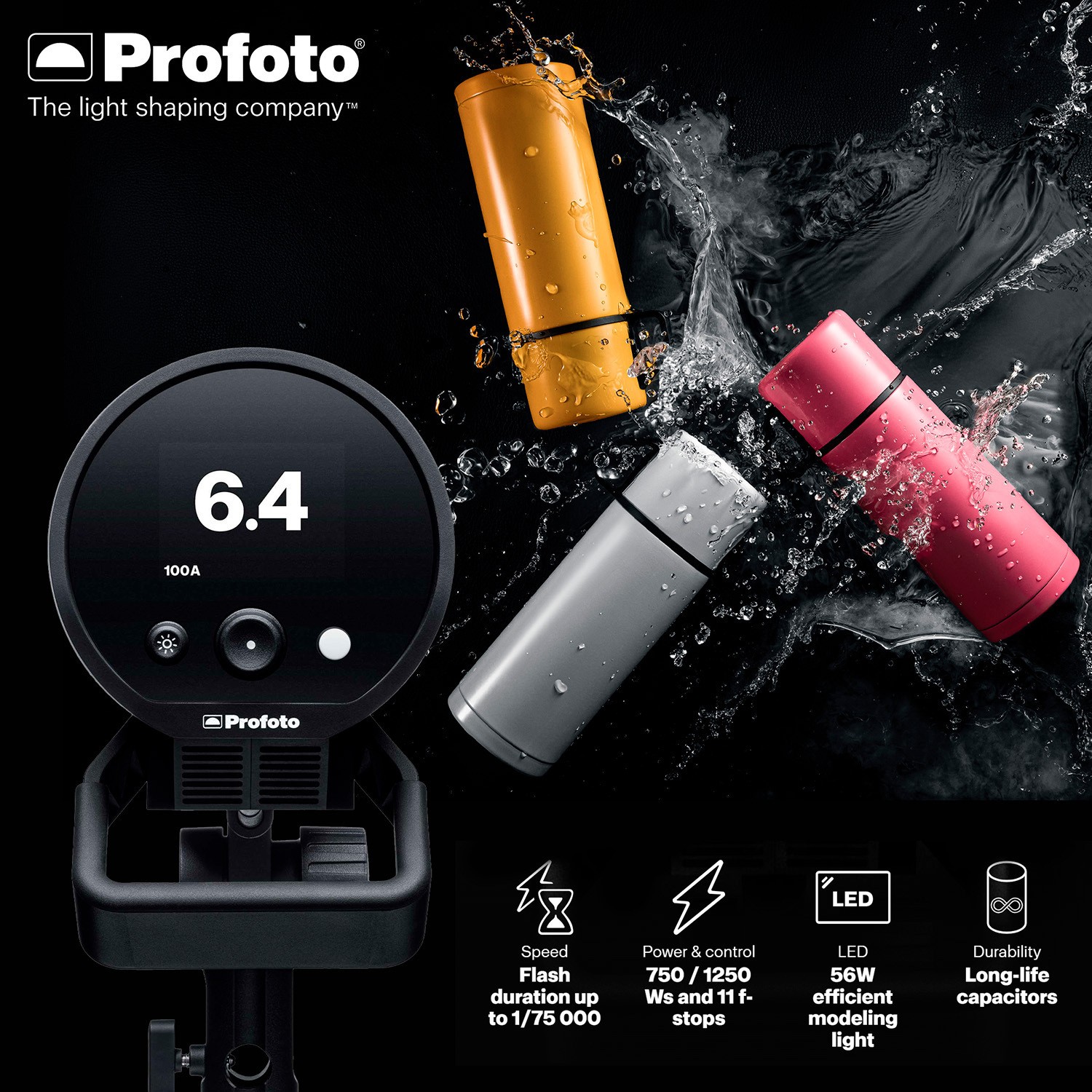 Profoto Pro-D3 Industrial-Grade Monolight Three Flash Modes 750W PRO