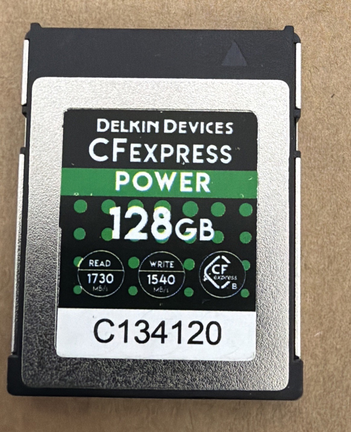 delkin Digital 128GB CFexpress Type B Gold Memory Card