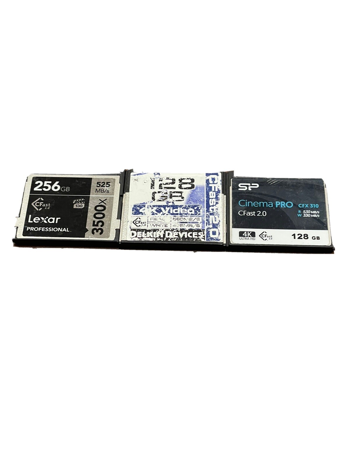 Lexar 256GB Professional 3500x CFast 2.0 Plus other cards shown in pictures!