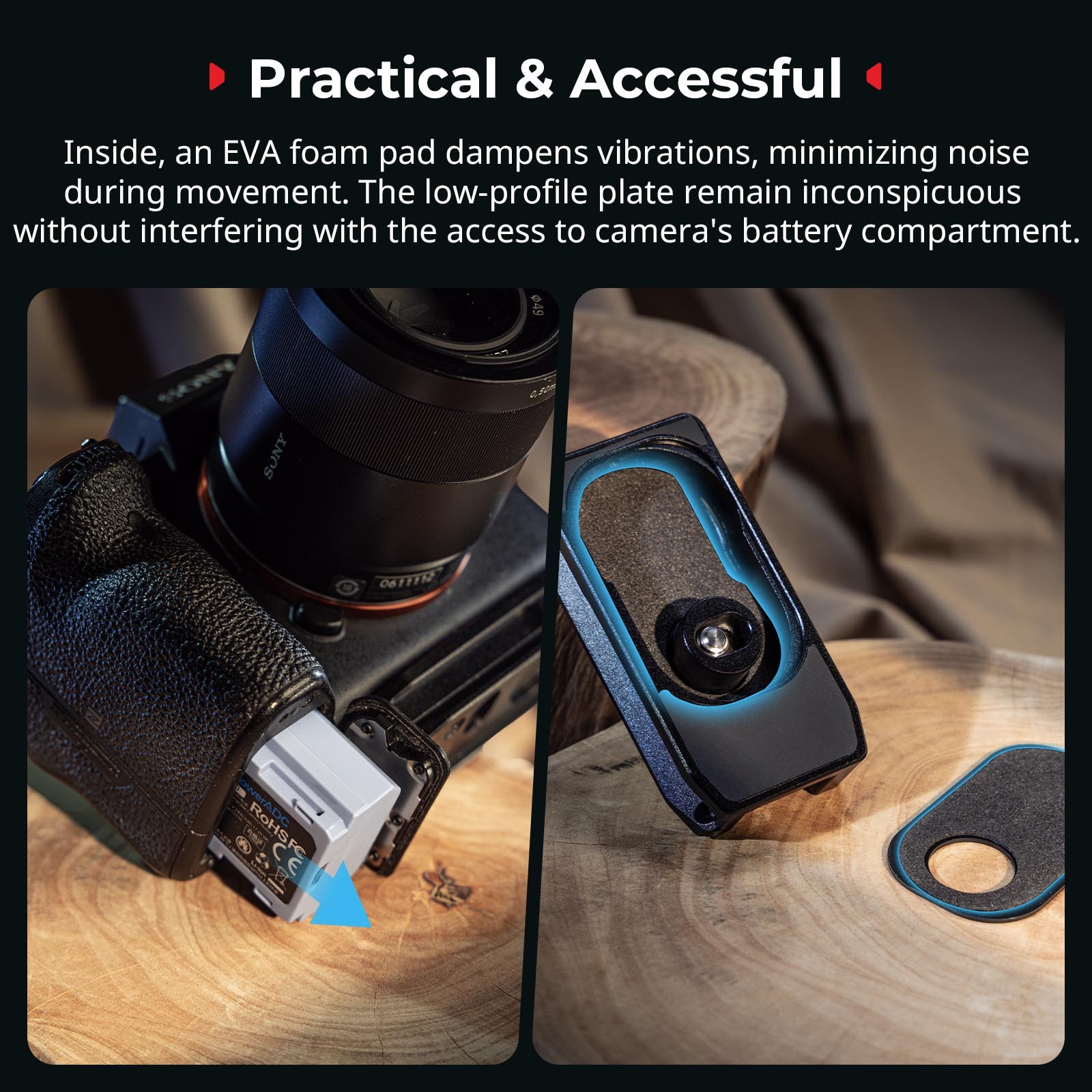 SmallRig Universal Mount Plate for AirTag/SmartTag2 for Sony for Canon for Nikon