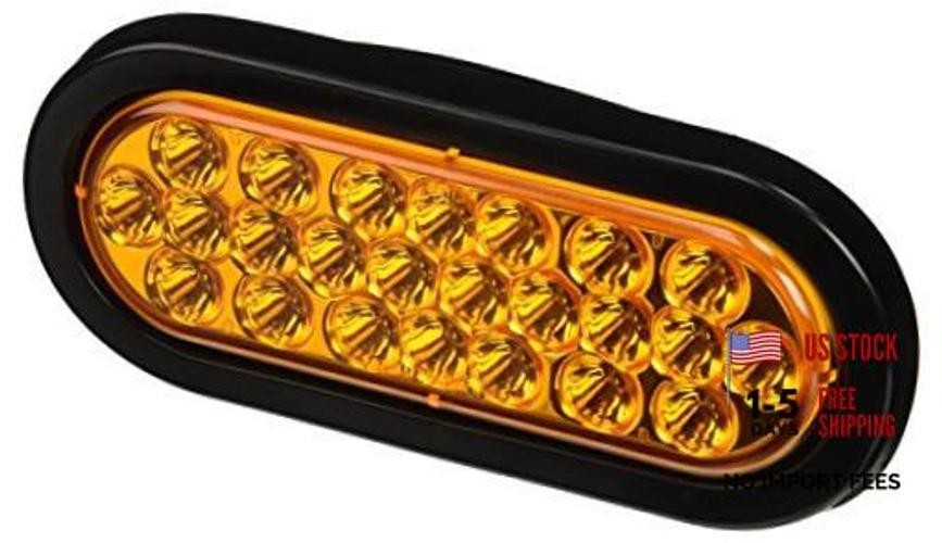 Buyers Products SL65AO 6 Inch 2 x 7 x 3 Amber With Amber Lens Double Flash