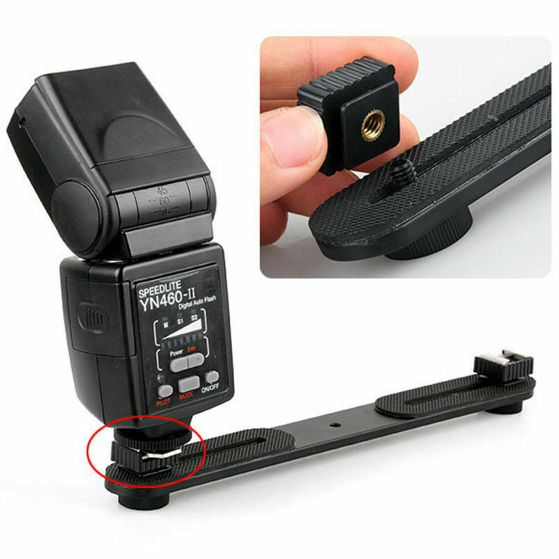 Flash Speedlite Hot Shoe Bracket Mount Adapter 1/4″ Screw for Tripod Monopod