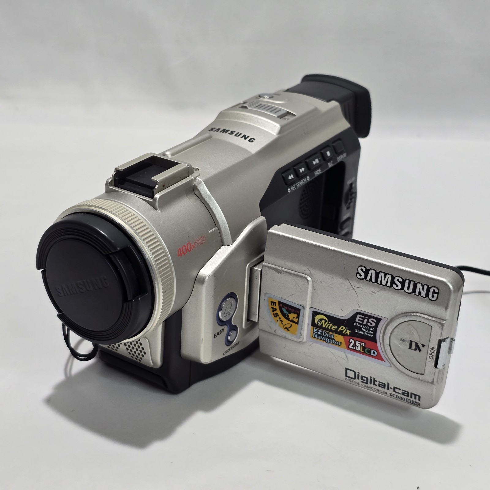 Samsung SCD80 Mini DV Digital Camcorder 400x Zoom + AA-E7 AC Power Adapter READ