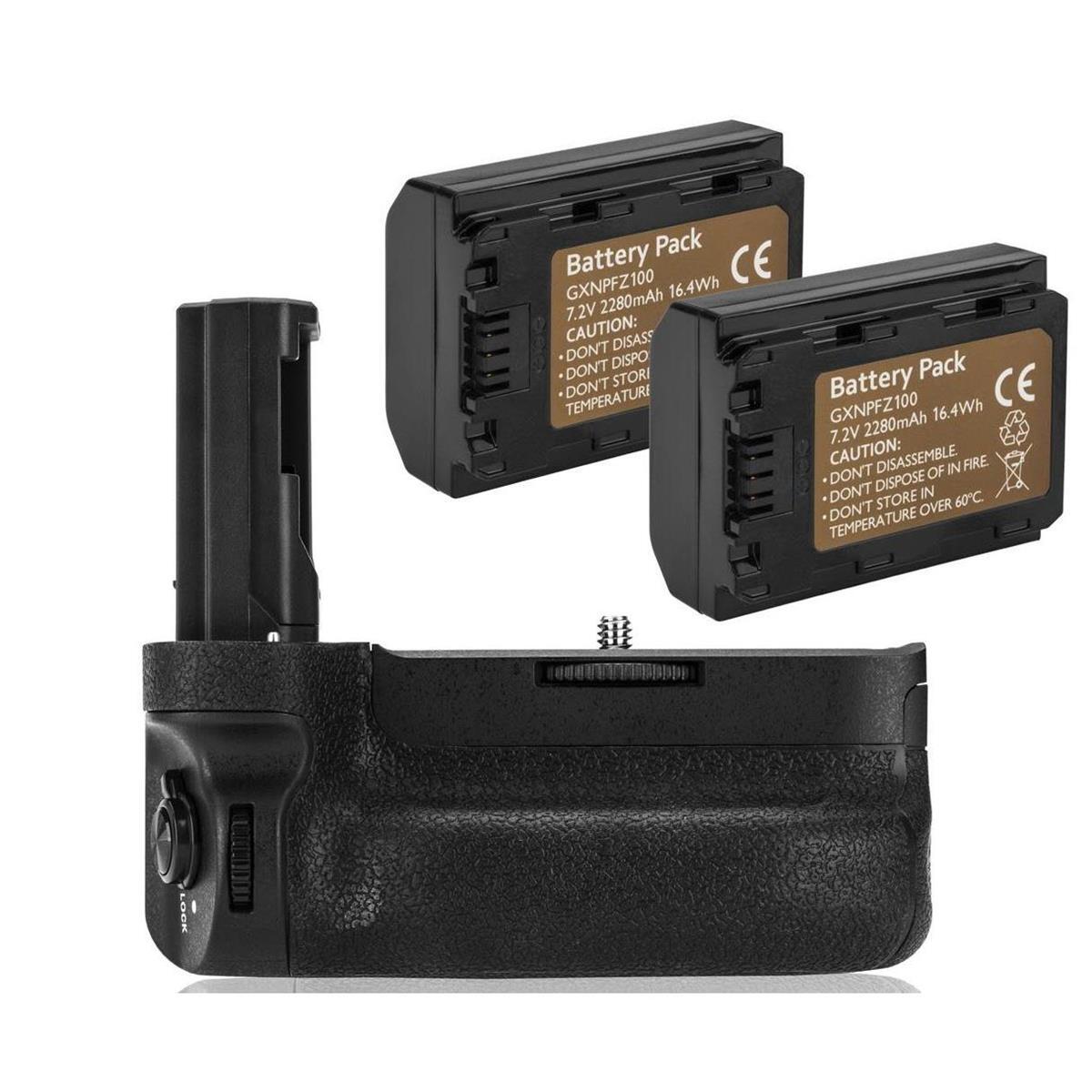 Green Extrem VG-C3EM Battery Grip for Sony A9, A7 III, A7R III With 2 NP-FZ100