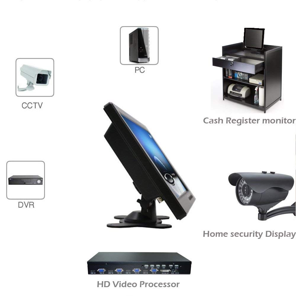 10.1 Inch Small HDMI Monitor Portable CCTV Monitors 1280×600 for PC/TV/Raspbe…