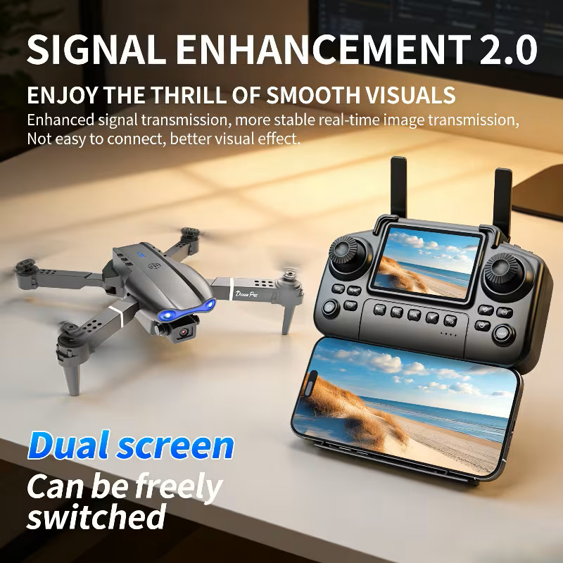 E99 PRO Drone With Remote Control Dual Camera Obstacle Avoidance Foldable Arms