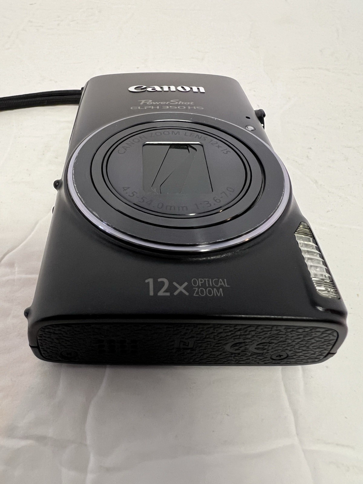 Canon PowerShot ELPH 350 HS Black Camera 20.2MP 12x Zoom Wi-Fi Bundle TESTED
