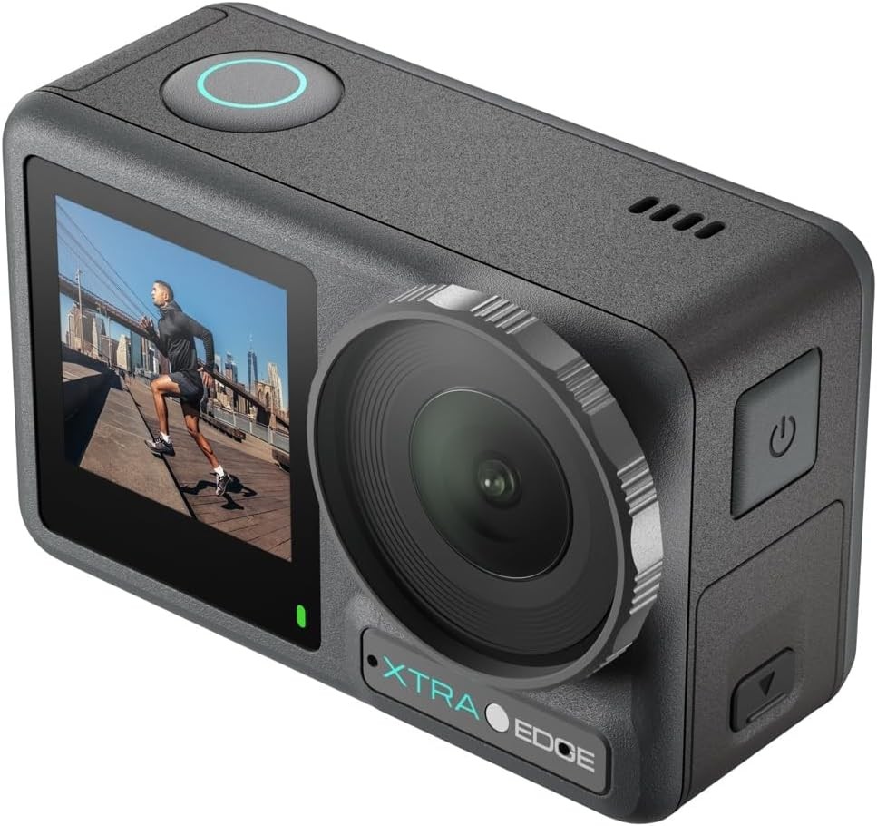 Xtra Edge Action Camera,1/1.3″Sensor,4K Cinematic Video,Waterproof Vlog Camera