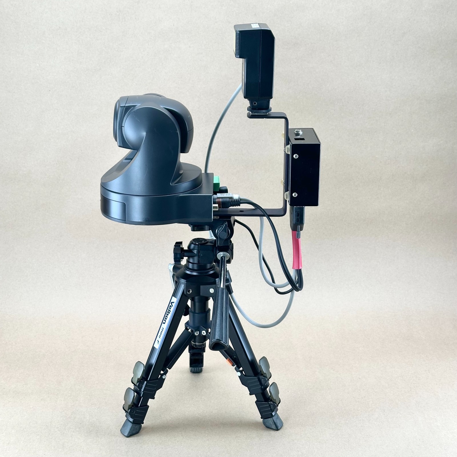 VAL Cam 8500-630 PTZ Camera System Bundle Flash Velbon Mini-F Tripod Used