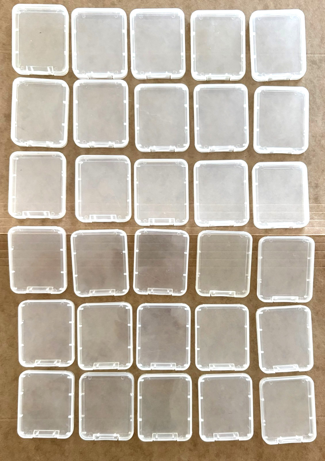 Lot of 30 Plastic Memory Card or SD or beads & seeds Storage Cases or Holders