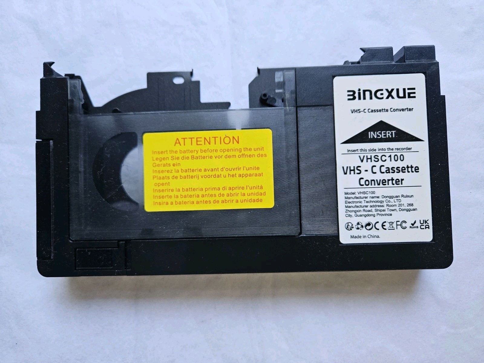 Open Box 3inExue VHS-C Cassette Converter VHSC100 VHS – C Cassette Comverter