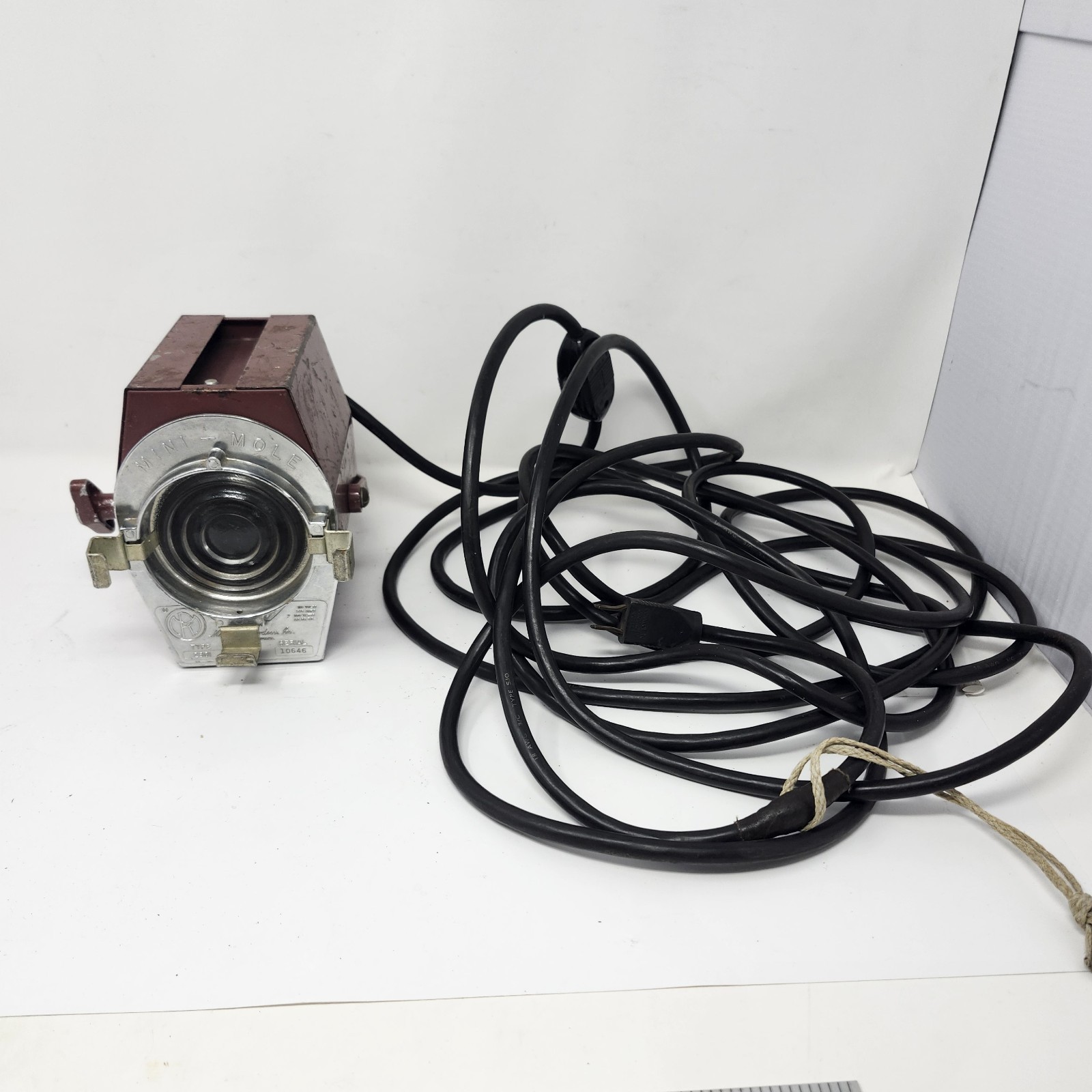 Mini Mole Richardson 2801 Studio Light Stage Lighting Broken Cord & No Bulb