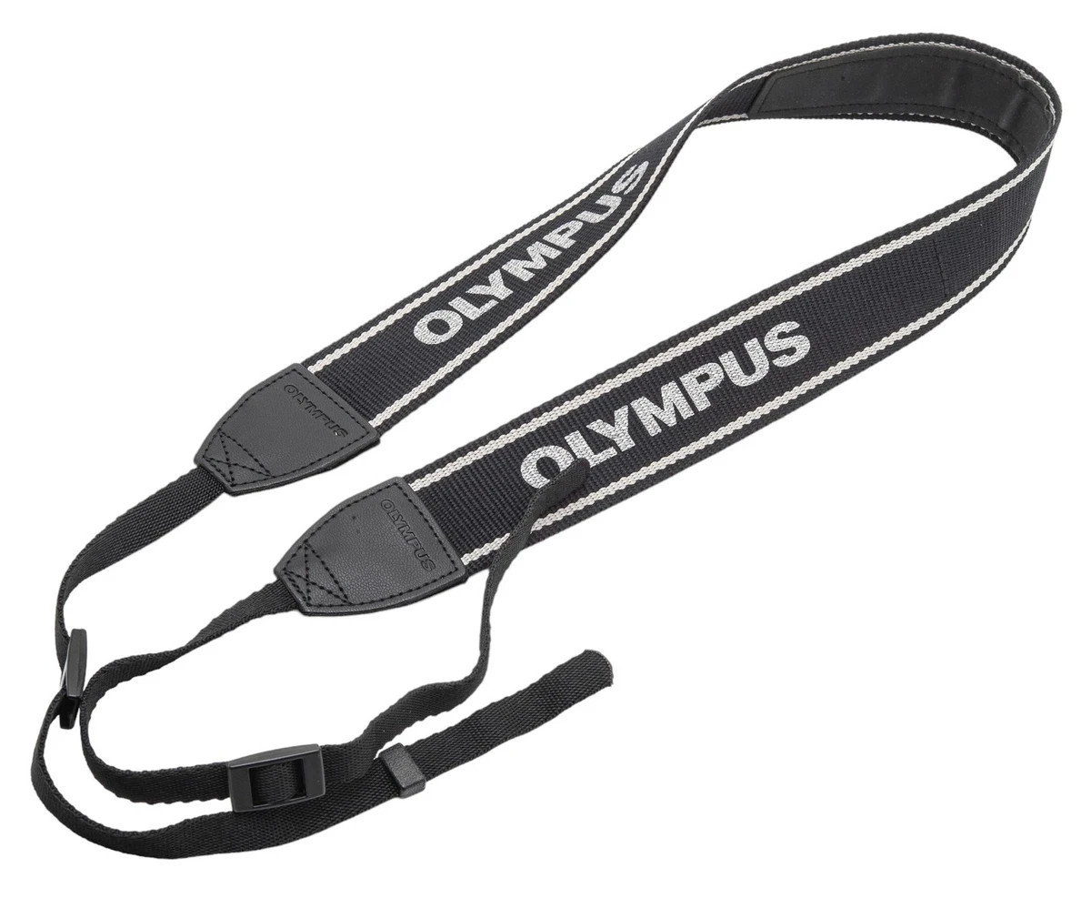 NEW Olympus Genuine Black / Silver 1 1/2″ (1.5″) 34″ Camera Neck Strap