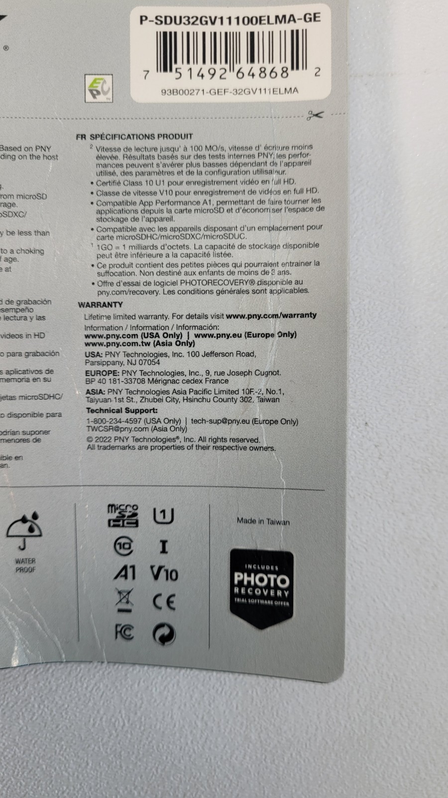 Four PNY 32 GB MicroSDHC Flash Card Elite