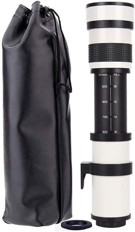 JINTU 420-800mm f/8.3-16 Manual Focus Telephoto Zoom Lens for Canon EF