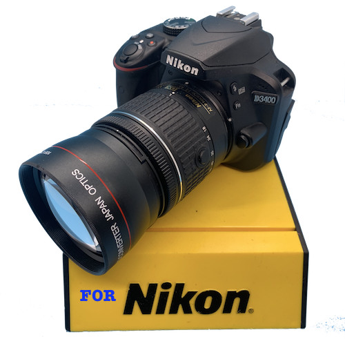 SPORT ACTION 2X TELE ZOOM LENS FOR Nikon D3100 FITS ALL NIKON DSLR 52MM THREAD