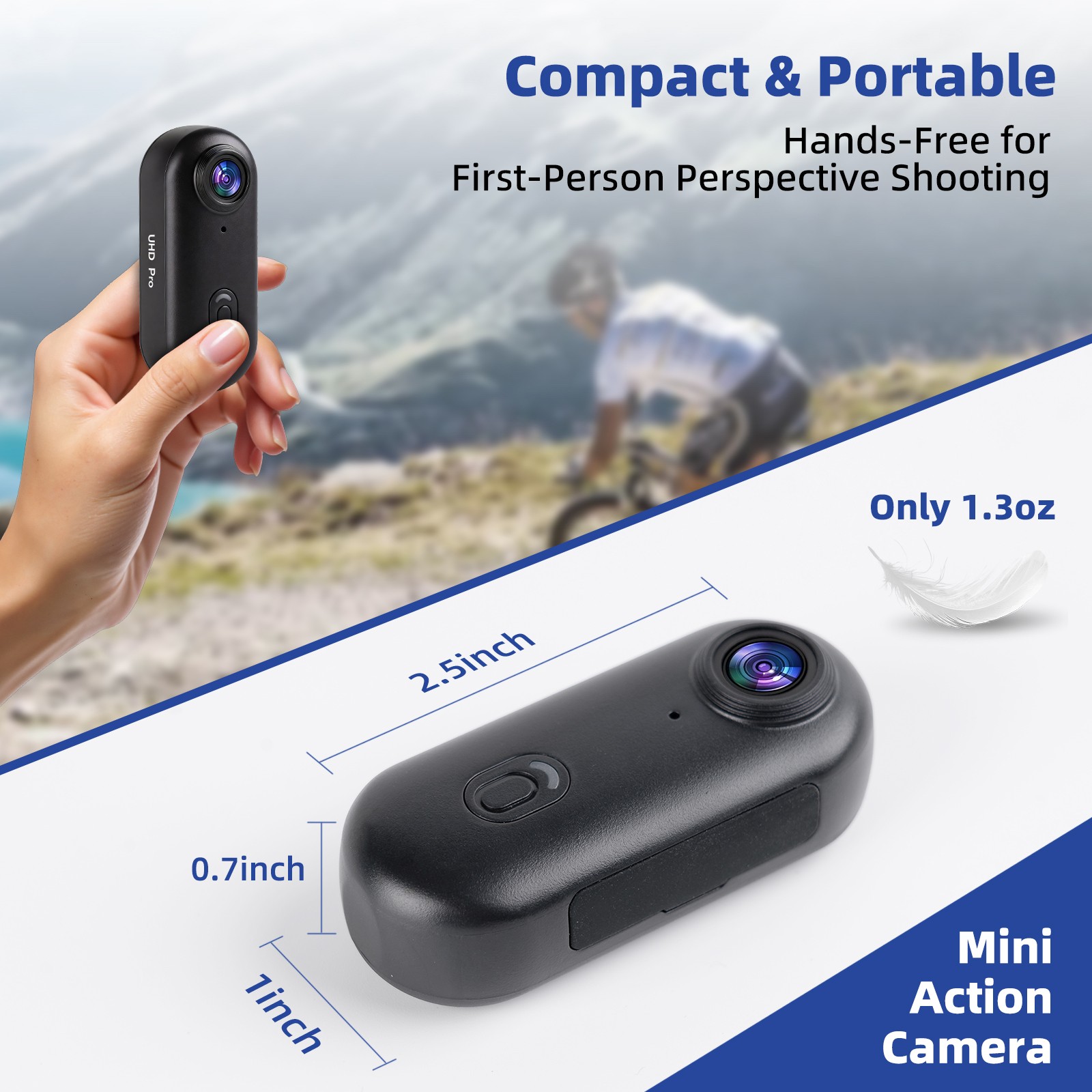 4K/1080P Action Camera WiFi Helmet Cam Anti-Shake for Outdoor Motorcycle Sports