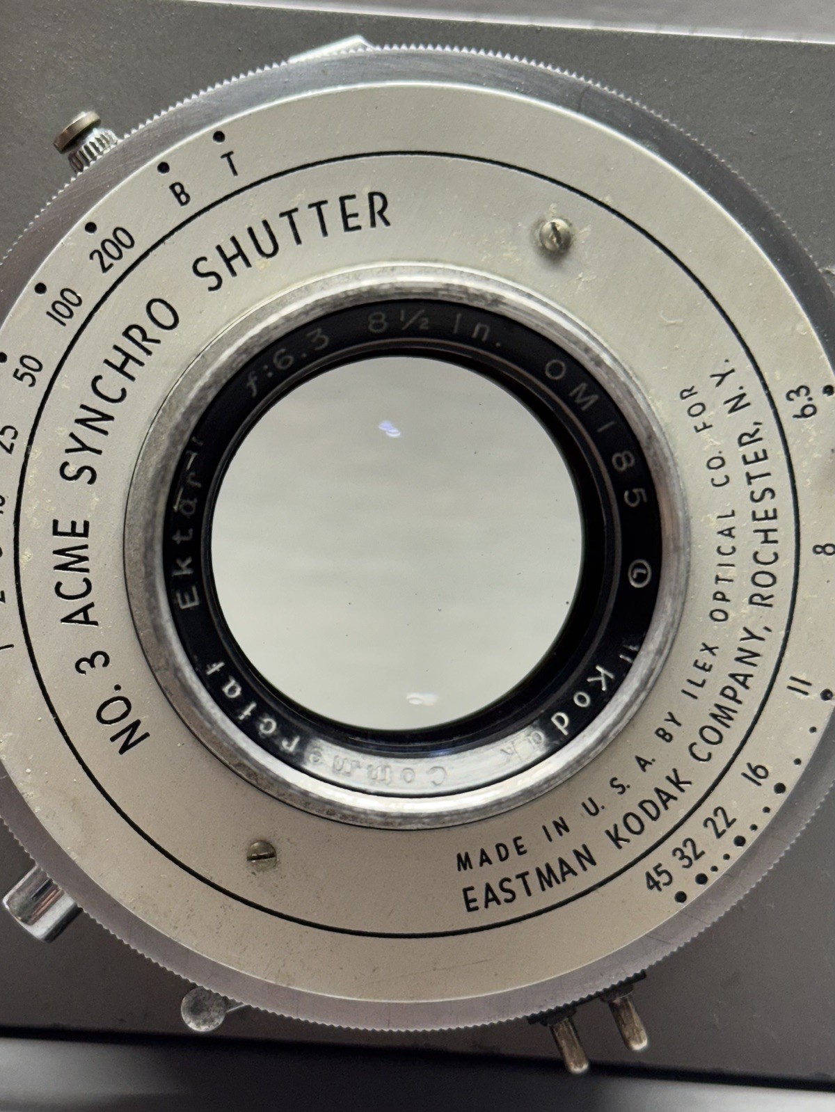 Kodak Commercial Ektar 8 1/2 Inch (213mm) f6.3 Large Format Synchro Shutter Lens