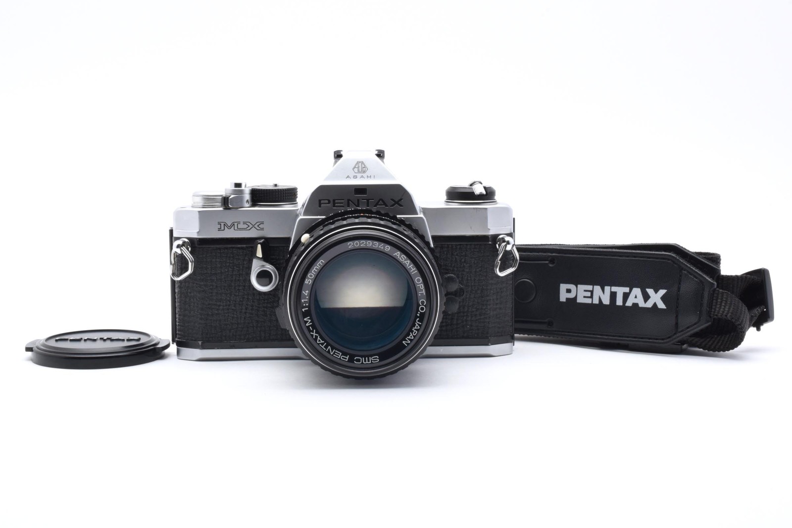 Pentax MX Silver 35mm SLR Film Camera PENTAX-M 50mm f/1.4 MF Prime Lens JAPAN