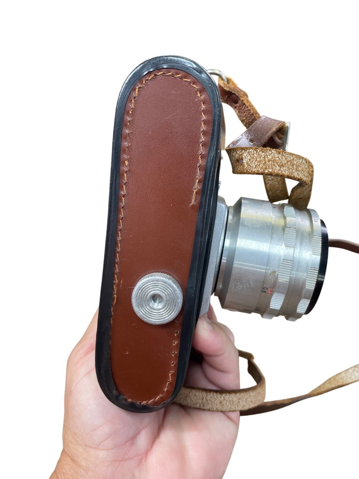 Praktica FX3 35mm Vintagec collectible Film Camera With Leather Case Strap SKU 8