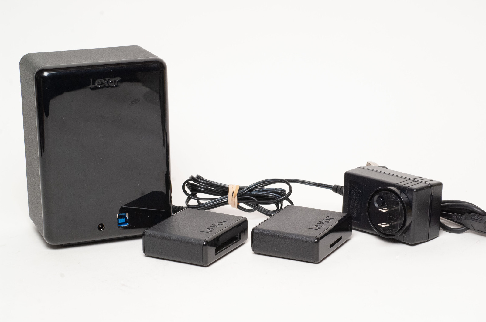 Exc Lexar Prof Workflow HR1 Hub USB 3.0 with CFR1 & SR1 Card Reader tested CF SD