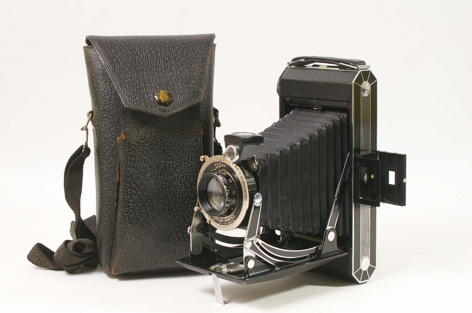 F97908~ Kodak Six-16 Teague Art Deco Camera & Compur Rapid Shutter