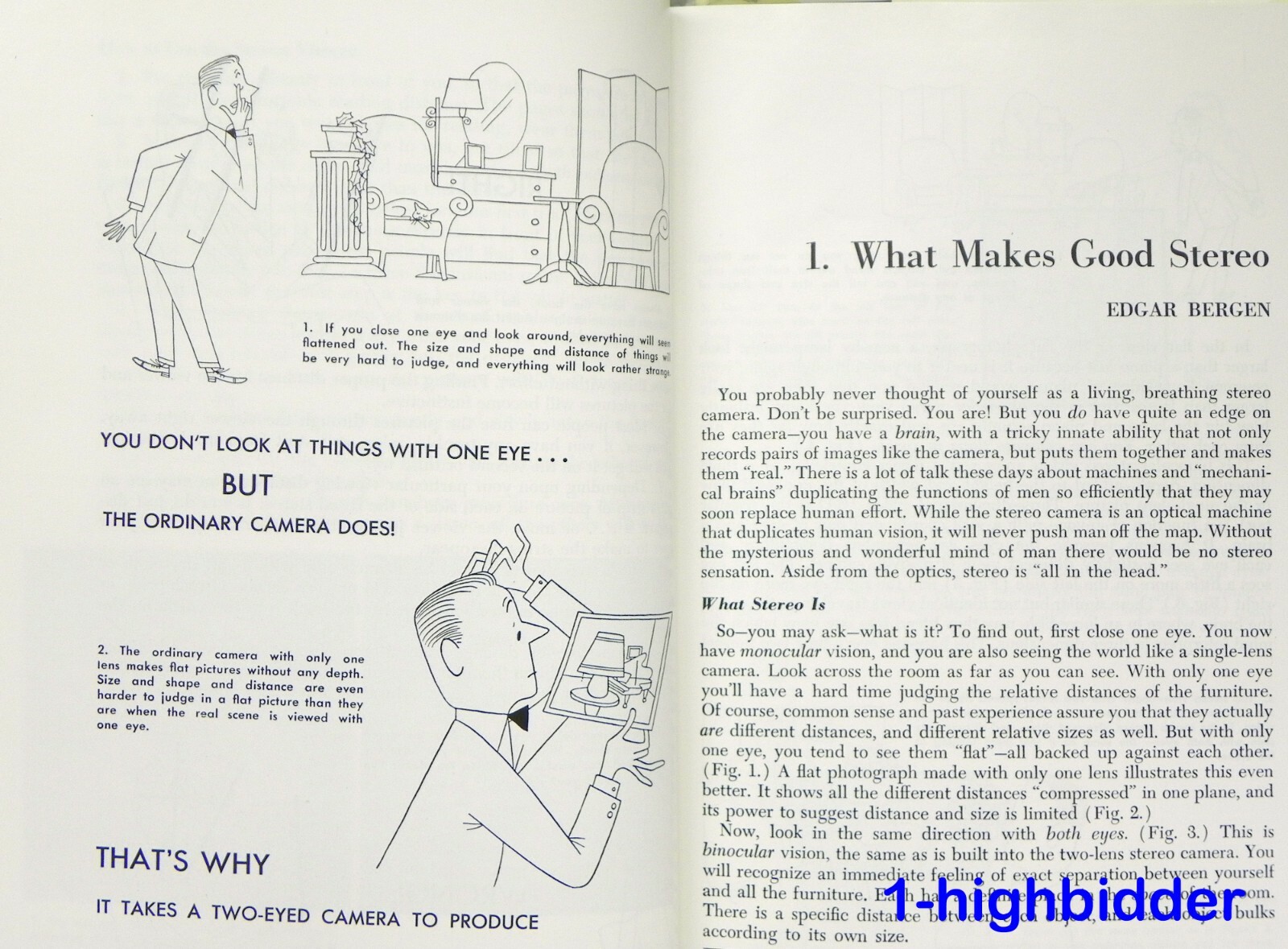 Vtg 1954 3D Stereo Realist Manual Hardcover 1st Ed w/ DJ & Viewer Morgan Lester