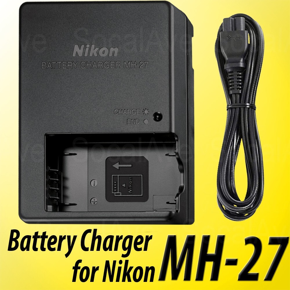 Nikon OEM Charger MH-27 For EN-EL20 Battery, 1 S1, 1 J1, 1 J2, 1 J3,
