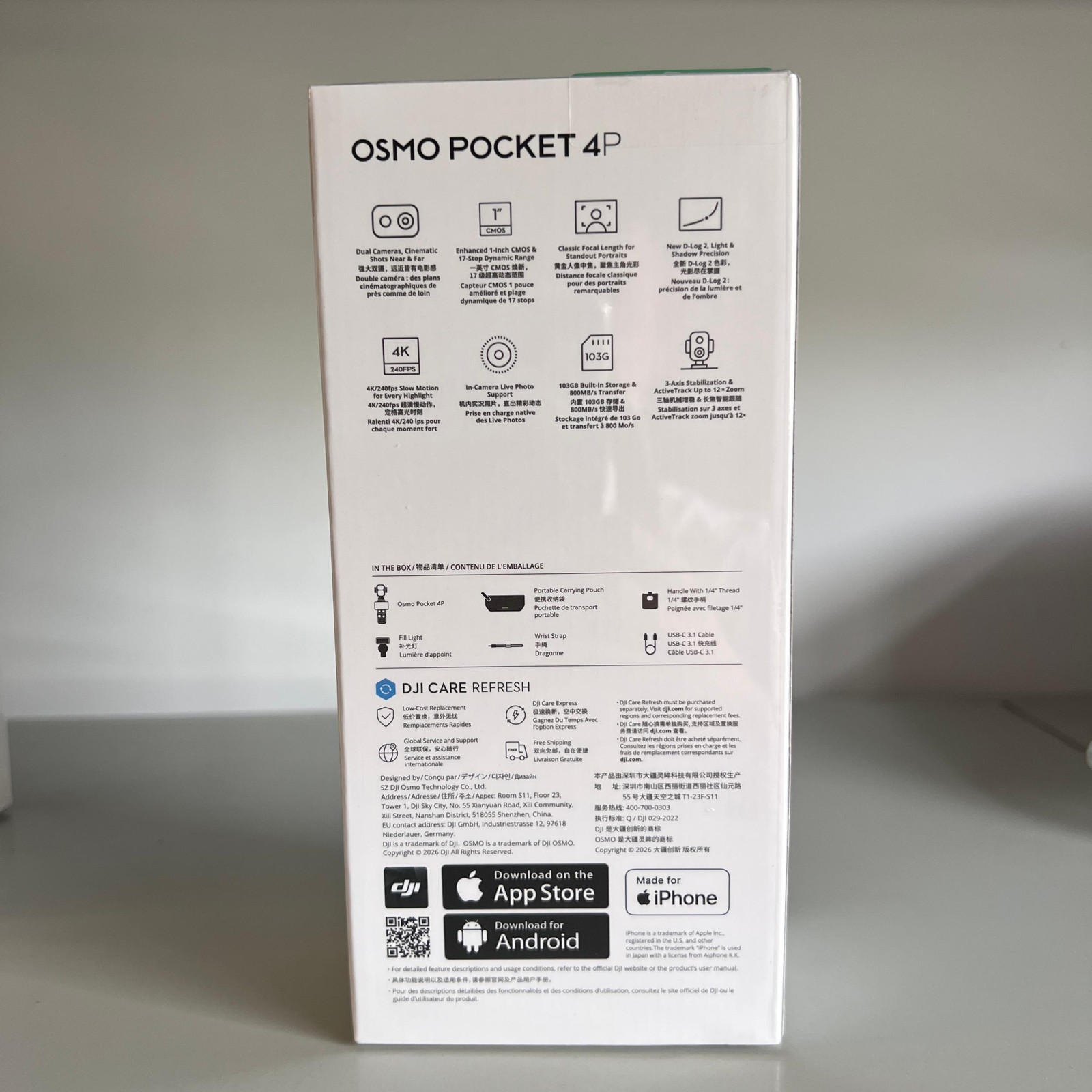 DJI Osmo Pocket Four Pro(4P) Standard Combo Handheld Stabilizer 100% Unactivated